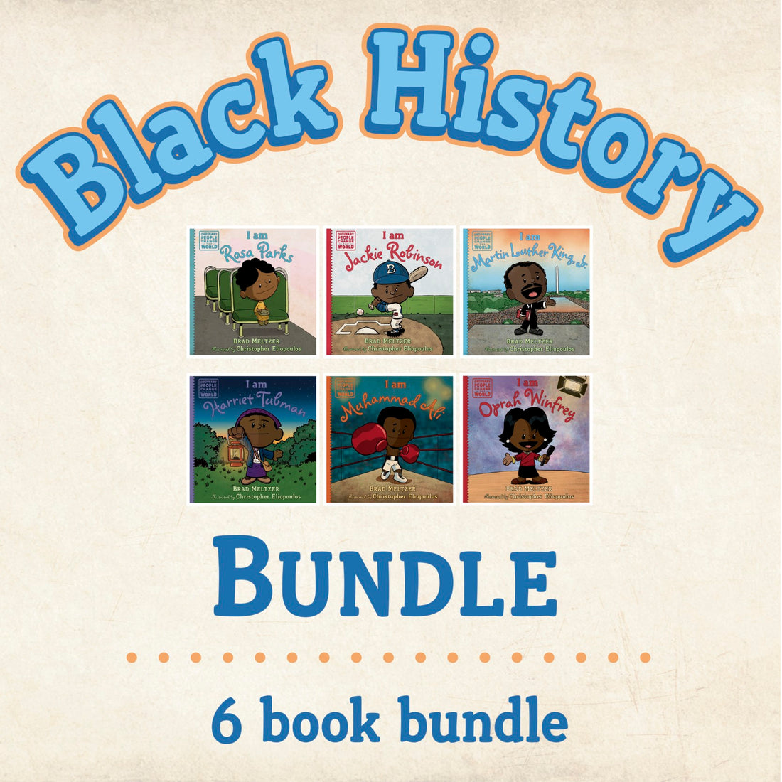 Black History Bundle - 6 Books ~ Rosa Parks, MLK, Jackie Robinson, Harriet Tubman, Oprah, Muhammad Ali